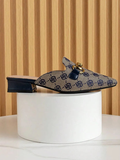 2026 Autumn/Winter New Women's Flat Shoes, Pointed Toe Closed Toe Slippers, Mules, Valentine's Day Style